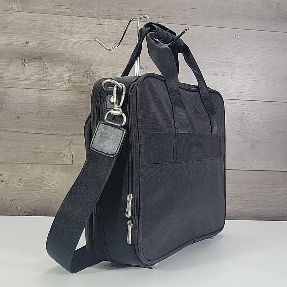 Longhchamp Black Nylon Briefcase Laptop Bag